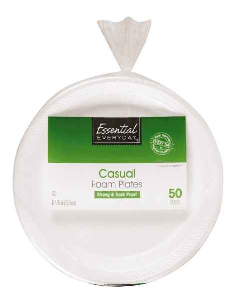 Buy Essential Everyday Foam Plates 50 Count