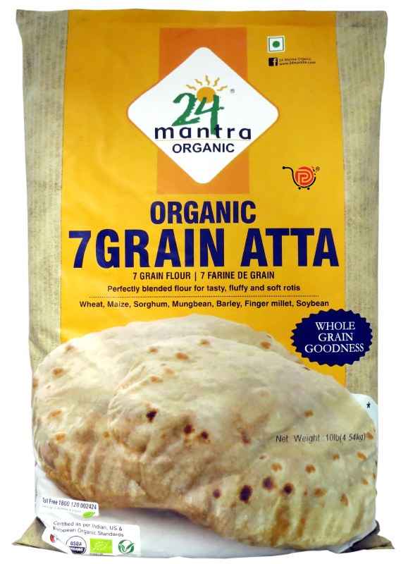 Buy Atta 24 Mantra Organic 7 Grain Flour Atta 10 Lbs | India Cash Carry ...