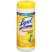 LYSOL DISINFECTING WIPES LEMON SCENT